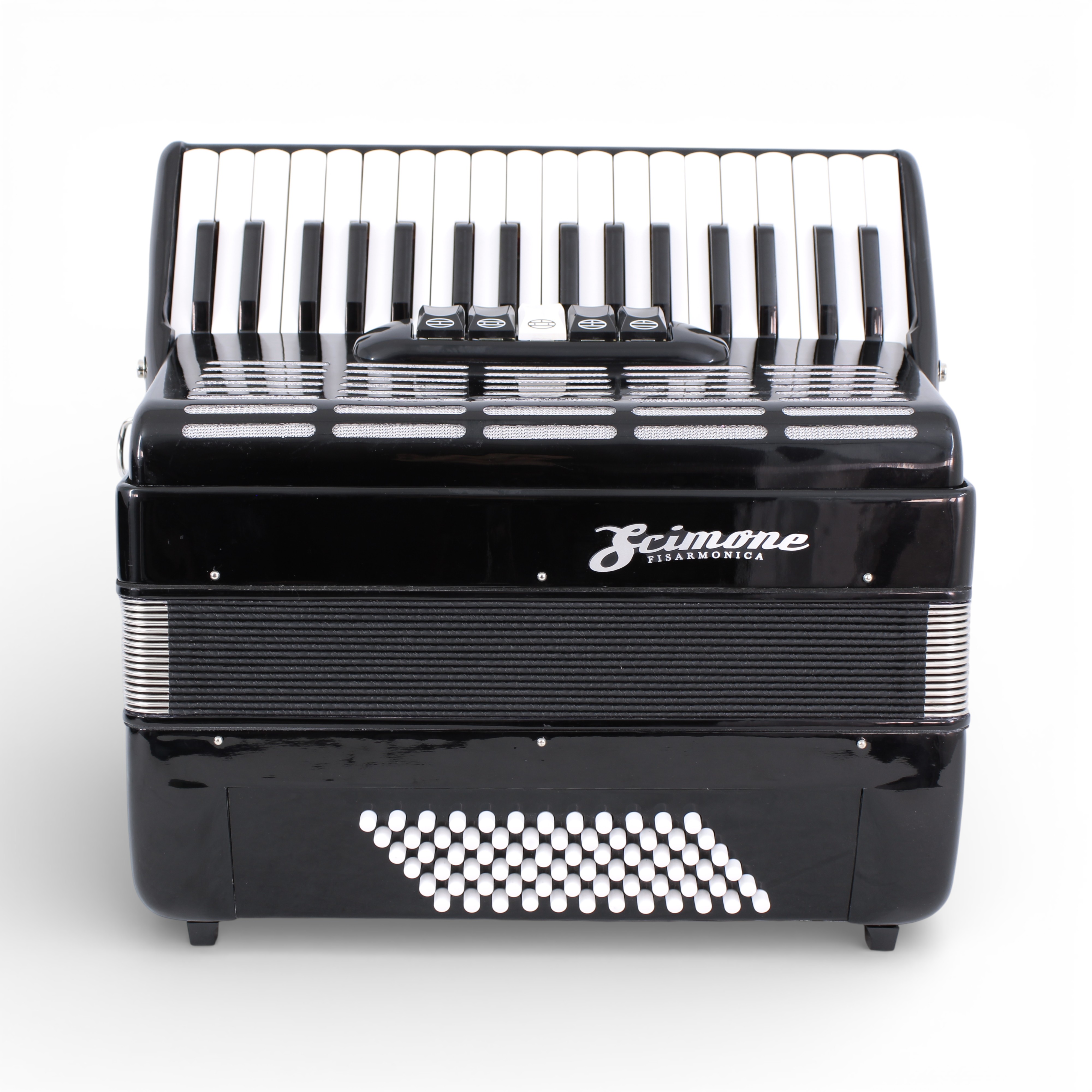 Acordeón Scimone 2353 72 bajos - 34 teclas - color negro - 2353 34K BK ACORDEON 72 BAJOS C/CASE SCIMONE